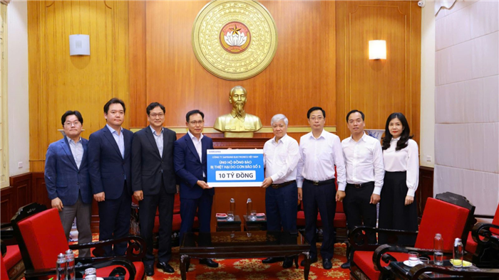 Samsung Việt Nam ủng hộ 10 tỷ đồng hỗ trợ khắc phục hậu quả bão Yagi