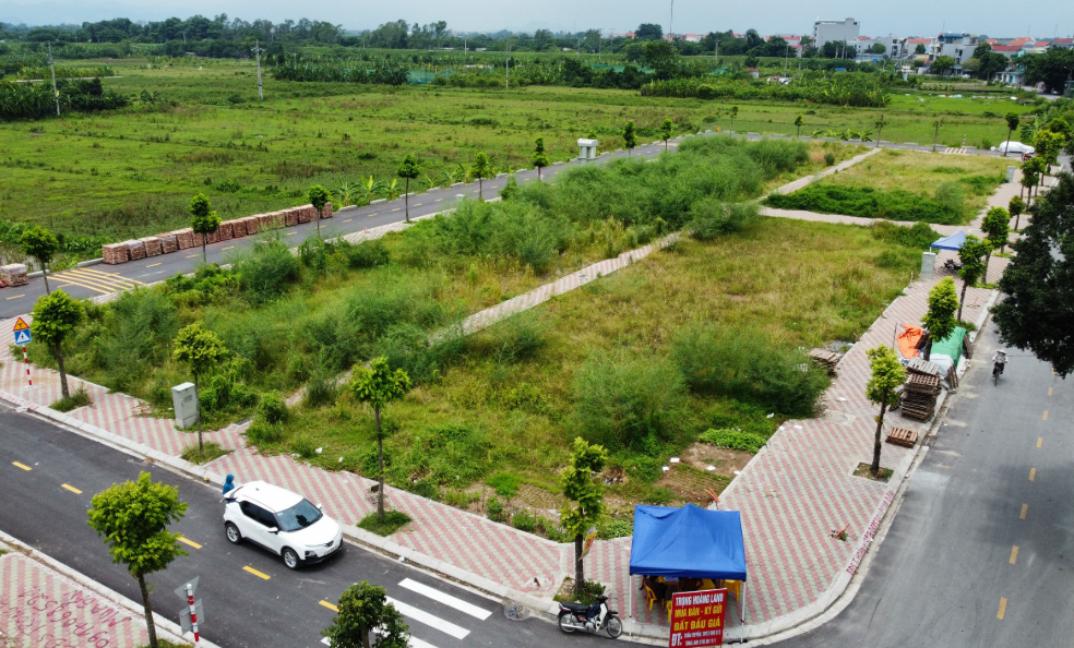 Đấu giá 54 lô đất bị bỏ cọc ở Thanh Oai, cao nhất hơn 90 triệu đồng/m²