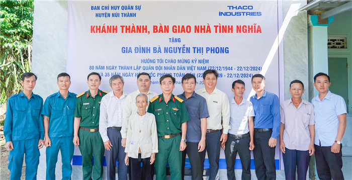 Thaco Chu Lai trao tặng 37 ngôi nhà tình nghĩa cho tỉnh Quảng Nam