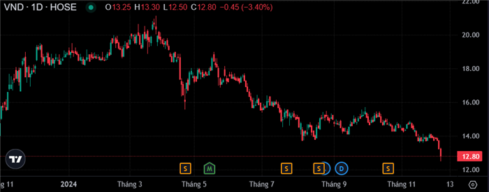 Trungnam Group hé mở khoản lỗ khủng, cổ phiếu VND lao dốc